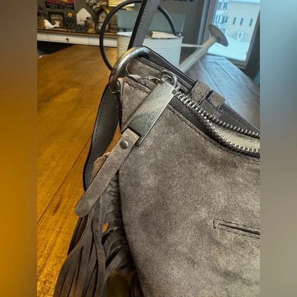 Michael Kors Fringe Crossbody in Suede with Zipper - Picture 9 of 15